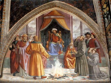 Domenico Ghirlandaio Painting - Test Of Fire Before The Sultan Renaissance Florence Domenico Ghirlandaio